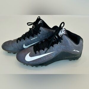 Nike Shoes Mens 11 Alpha Strike 2 Football Cleats Sneakers Gray Mid 725227-010